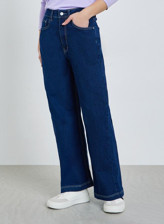 Styli Women Straight Fit Jeans with Pockets - Image 1